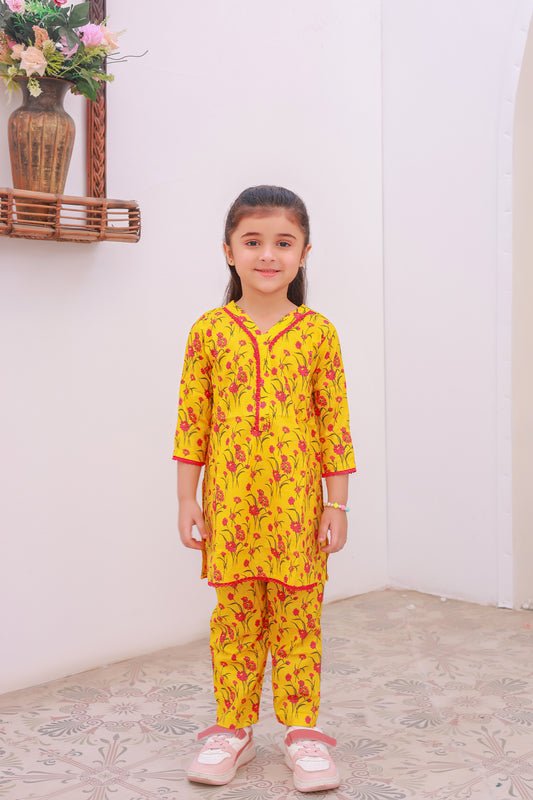 Lemon Yellow 2pcs Suit-KST 029 -