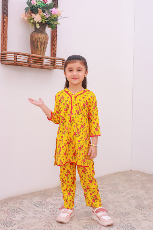 Lemon Yellow 2pcs Suit-KST 029 -