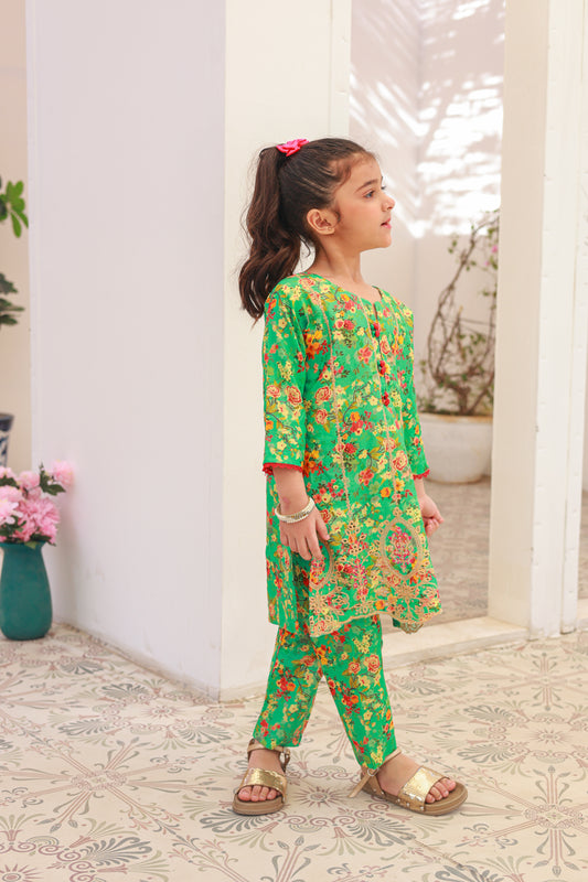 Apple Green Lawn 2Pcs suit-KST 014